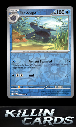 Reverse Holofoil Tirtouga 022/086 Pokemon Uncommon SV: Black Bolt Card NM - Image 1