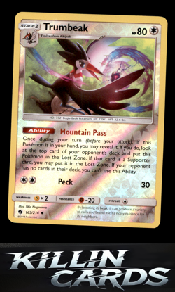 Reverse Holofoil Trumbeak 165/214 Pokemon Uncommon SM - Lost Thunder Card NM - Image 1