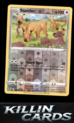 Reverse Holofoil Stantler 125/189 Pokemon Common SWSH10: Astral Radiance Card NM - Image 1