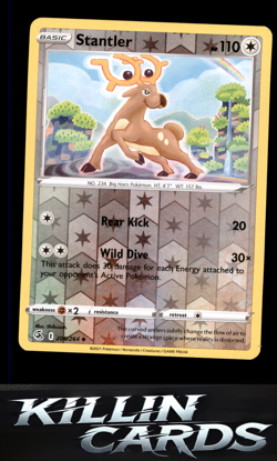 Reverse Holofoil Stantler 208/264 Pokemon Uncommon SWSH08: Fusion Strike Card NM - Image 1