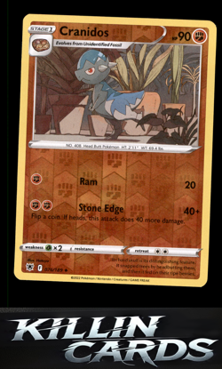 Reverse Holofoil Cranidos 076/189 Pokemon Uncommon SWSH10: Astral Radiance Card - Image 1