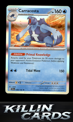 Carracosta 038/142 Pokemon Rare SV07: Stellar Crown Card NM - Image 1