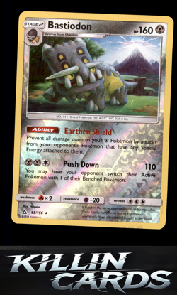 Reverse Holofoil Bastiodon 85/156 Pokemon Holo Rare SM - Ultra Prism Card NM - Image 1
