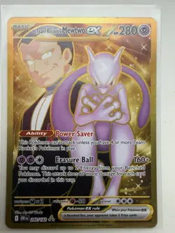 Pokemon TCG Team Rocket's Mewtwo EX Destined Rivals Card 240/182 Mint Condition - Image 1