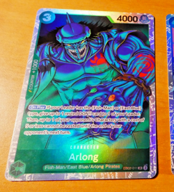 ONE PIECE ENGLISH CARD GAME HOLO CARTE ARLONG EB02-011 SR EN MINT - Image 1