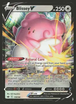 SWSH06: Chilling Reign Blissey V #119/198 Ultra Rare Pokemon Card - Image 1