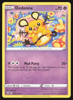 SWSH03: Darkness Ablaze Dedenne #078/189 Uncommon Pokemon Card - Image 1