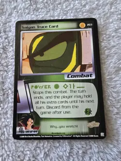 DBZ Dragon Ball Z Saiyan Truce Card 203 CCG Limited Saiyan Saga MP - Image 1