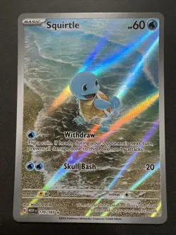 Pokemon Squirtle 151 Illustration Rare Holo Card 170/165 English TCG Mint/NM - Image 1