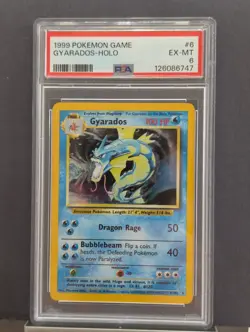 1999 Gyarados Holo Rare Pokemon Card PSA 6, 6/102, Base Set - Image 1