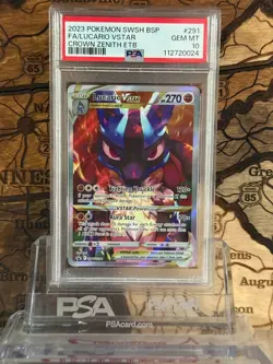 Lucario VSTAR SWSH291 SWSH: Sword & Shield Promo Cards Holo PSA 10 - Image 1