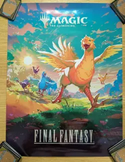 MTG Foil Poster Chocobo Final Fantasy 18x24 - Image 1