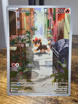 Litleo 139/132 Mega Evolution Illustration Rare Holo Pokemon TCG NM - Image 1