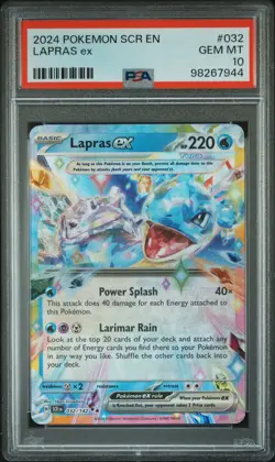 2024 POKEMON SCR EN-STELLAR CROWN #032 LAPRAS EX PSA 10 - Image 1