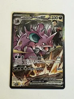 Pokemon TCG SV10: Destined Rivals #233/182 Team Rocket's Nidoking ex NM - Image 1