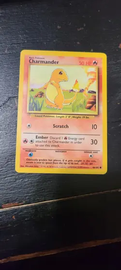 Pokemon TCG Charmander Base Set 46/102 Regular 1999-2000 Wizards Base Set... - Image 1