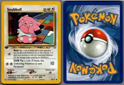 2000 Pokemon, Neo Genesis, #74/111 Snubbull, 1st Edition, Common - Image 1