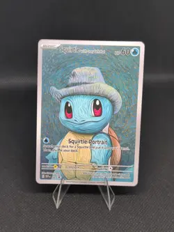 Squirtle with Grey Felt Hat Pokemon x Van Gogh Black Star Promo ACG Art Card NM - Image 1