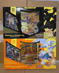 Pokemon Reshiram & Charizard/Pikachu & Zekrom Tag Team Premium Collection Box - Image 1