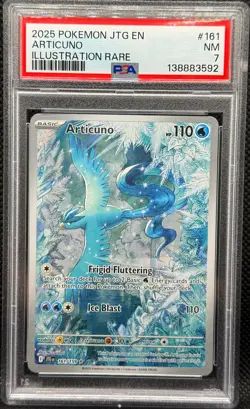 2025 Pokemon EN Journey Together Illustration Rare #161 Articuno PSA 7 - Image 1