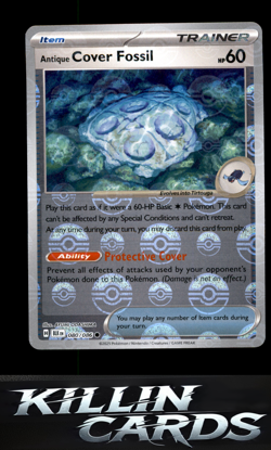 Antique Cover Fossil (Poke Ball Pattern) 080/086 Pokemon Common SV: Black Bolt C - Image 1