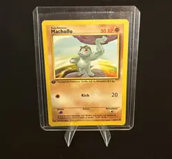 Rare vintage Pokemon Machollo 52/102 1st Edition Base Set German - Image 1