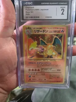 CGC 2 Charizard 1996 Base Set Japanese Holo Pokemon - Image 3