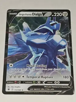 Origin Forme Dialga V 113/189, Pokemon TCG Holo - Image 1