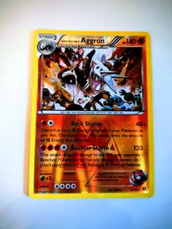 Pokemon TCG Team Magma's Aggron Double Crisis 14/34 Holo Rare Moderately Played - Image 1