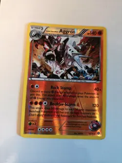 Pokemon TCG Team Magma's Aggron Double Crisis 14/34 Holo Rare Moderately Played - Image 2