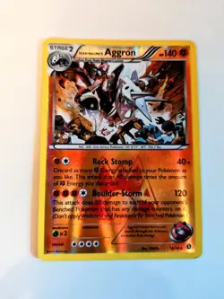Pokemon TCG Team Magma's Aggron Double Crisis 14/34 Holo Rare Moderately Played - Image 3