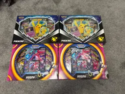 Pokemon TCG: 2x Hoopa V Box & 2x Pokemon Pikachu V box - New and Sealed - Image 1