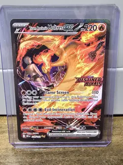 Pokemon TCG Team Rockets Moltres All 3 EX Destined Rivals SIR PSA 10 Contender - Image 1
