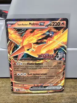 Pokemon TCG Team Rockets Moltres All 3 EX Destined Rivals SIR PSA 10 Contender - Image 4