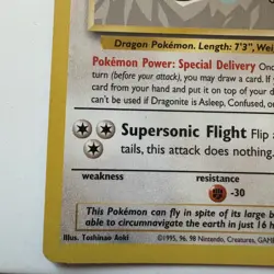 Dragonite 5 1999 WB Movie Black Star Promo Rare WOTC Nintendo Pokemon LP - Image 5