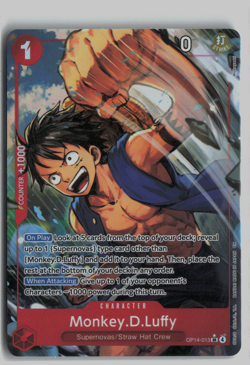 Monkey.D.Luffy OP14-013 SR Alt Art - The Azure Sea's Seven - One Piece TCG - Image 1
