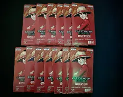 One Piece TCG OP-13 Carrying On His Will Sleeved Booster Pack *Lot of 13* - Image 1