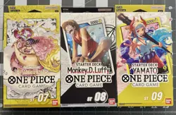 One Piece TCG Starter Deck Lot ST07 - ST08 - ST09 All Sealed English Ver. ENG - Image 1