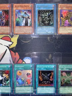 Yugioh Vintage Holo Card Lot #1 English w 2 Korean Holos & V Sleeves - NM to LP - Image 3