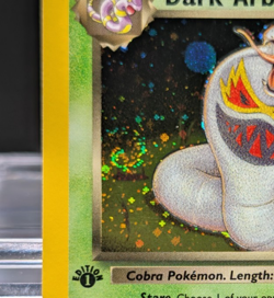 Pokemon 1st Edition Dark Arbok 2/82 Team Rocket TCG Rare Holo Card SWIRL !! - Image 3