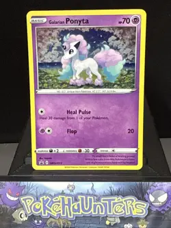 Pokemon Card Galarian Ponyta SWSH013 Promo Holo With Swirl Near Mint - Image 1