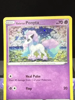 Pokemon Card Galarian Ponyta SWSH013 Promo Holo With Swirl Near Mint - Image 2