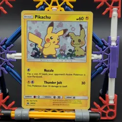 Pikachu SM162 Sun & Moon Black Star Promo Holo Pokemon Card LP - Image 1