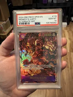 2024 One Piece Monkey D Luffy Op09-119 Alternate Art Psa 10 Card English - Image 1