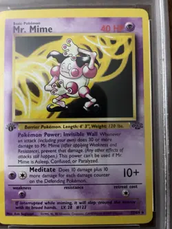 1999 Pokemon Mr. Mime #22/64 Collectible Card Non Holo PSA 9 - Image 2