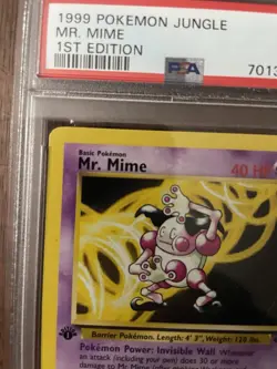 1999 Pokemon Mr. Mime #22/64 Collectible Card Non Holo PSA 9 - Image 3