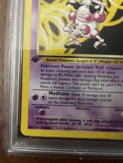 1999 Pokemon Mr. Mime #22/64 Collectible Card Non Holo PSA 9 - Image 5