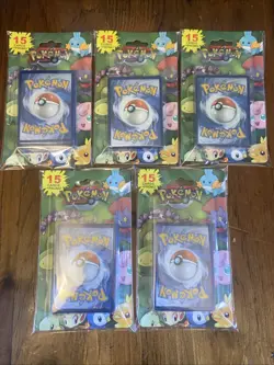 (5) 15 Card Pokemon + Promo Mystery Packs. Charizard ChaseU MJ Holdings 2012. - Image 1