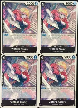 4x Victoria Cindry OP06-091 Wings of Captain ONE PIECE Card Playset English - Image 1