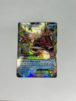 Pokemon TCG M Mega Gyarados EX Ultra Shiny Holo Rare Card 27/122 XY Breakpoint - Image 1